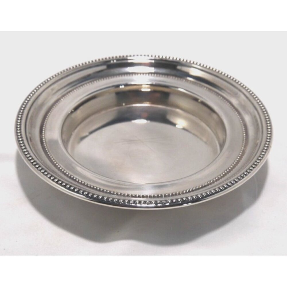 Vintage TOWLE silverplate round dish, bowl 7.25" wide